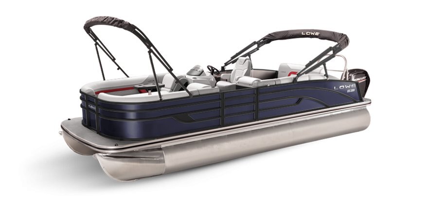 2025 Lowe Boats SS230 CL Indigo Metallic Exterior - Gray Upholstery with Red Accents