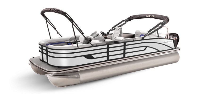 2025 Lowe Boats SS230 CL White Metallic Exterior - Gray Upholstery with Blue Accents