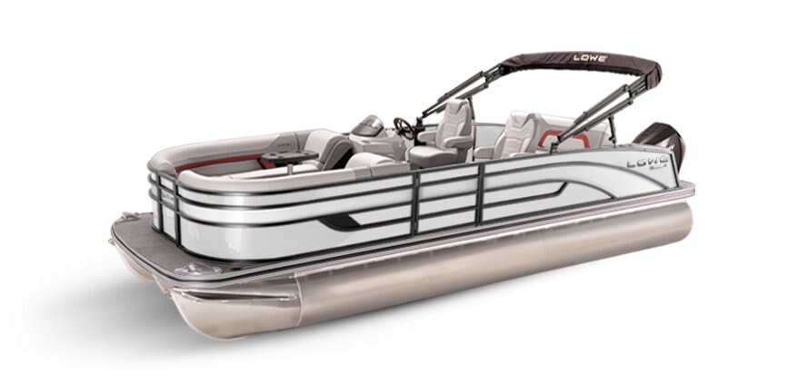 2025 Lowe Boats SS 230 DL White Metallic Exterior - Grey Upholstery with Red Accents