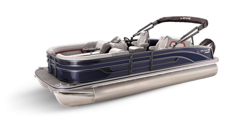 2025 Lowe Boats SS 230 DL Indigo Metallic Exterior - Grey Upholstery with Red Accents