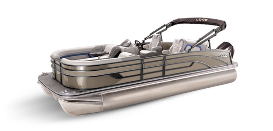 2025 Lowe Boats SS 230 DL Caribou Metallic Exterior - Grey Upholstery with Blue Accents