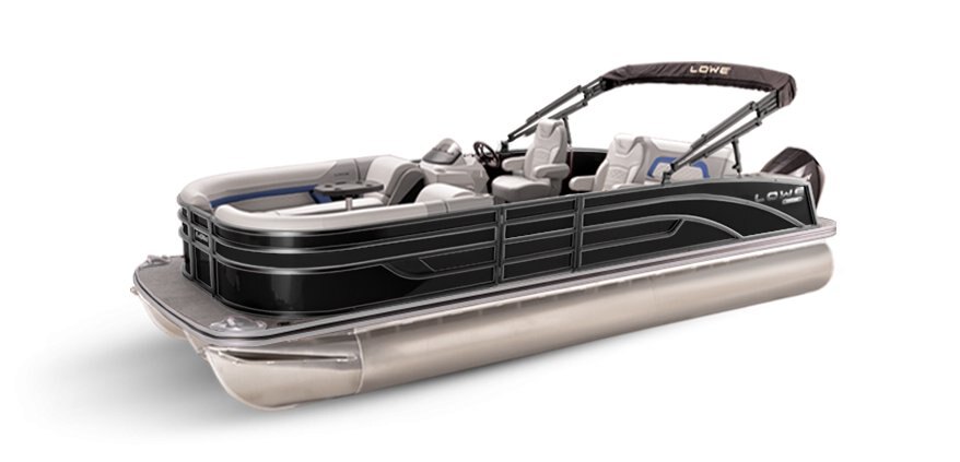 2025 Lowe Boats SS 230 DL Black Metallic Exterior - Grey Upholstery with Blue Accents