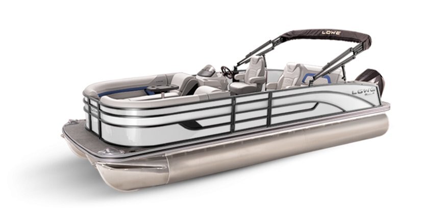 2025 Lowe Boats SS 230 DL White Metallic Exterior - Grey Upholstery with Blue Accents