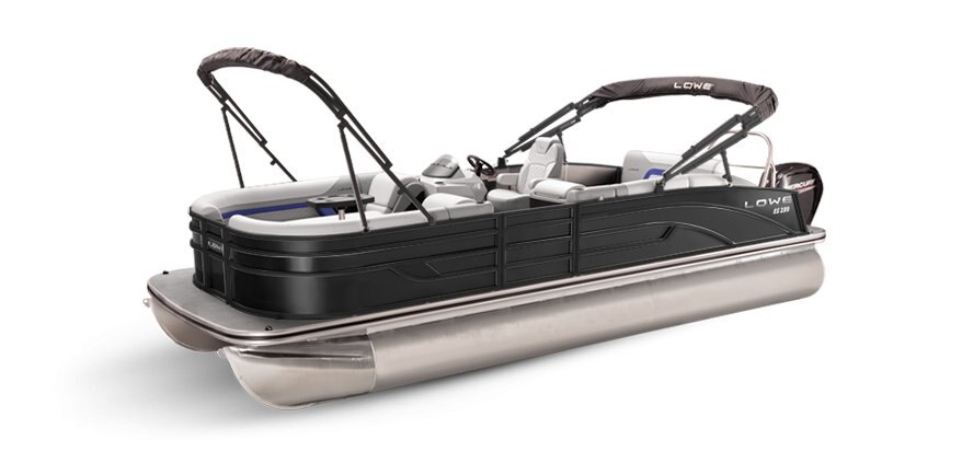 2025 Lowe Boats SS 210 CL Black Metallic Exterior - Gray Upholstery with Blue Accents