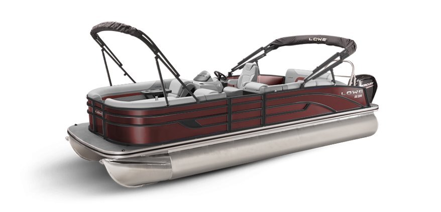 2025 Lowe Boats SS 210 CL Wineberry Metallic Exterior - Gray Upholstery with Red Accents