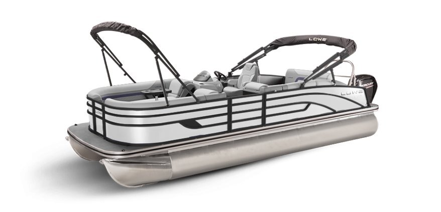 2025 Lowe Boats SS 210 CL White Metallic Exterior - Gray Upholstery with Blue Accents