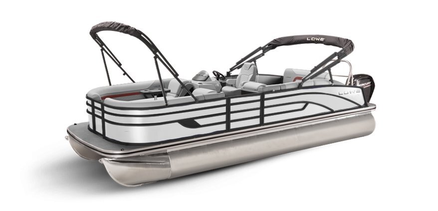 2025 Lowe Boats SS 210 CL White Metallic Exterior - Gray Upholstery with Red Accents