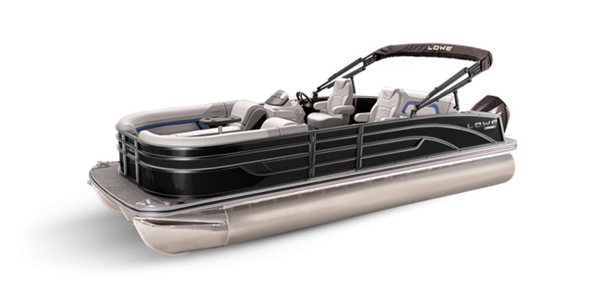 2025 Lowe Boats SS 210 DL Black Metallic Exterior - Gray Upholstery with Blue Accents