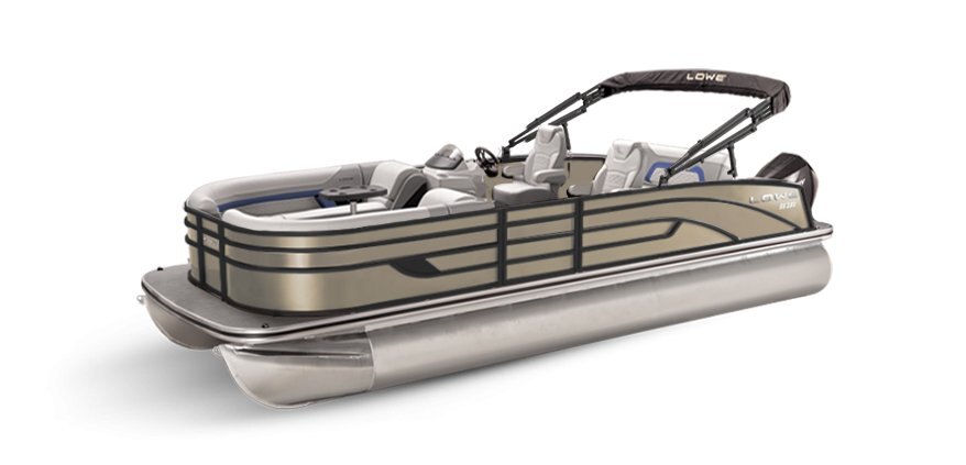 2025 Lowe Boats SS 210 DL Caribou Metallic Exterior - Gray Upholstery with Blue Accents