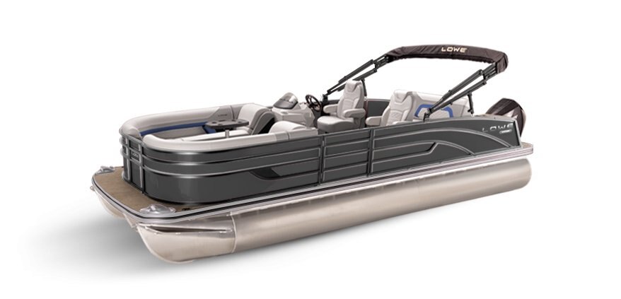 2025 Lowe Boats SS 210 DL Charcoal Metallic Exterior - Gray Upholstery with Blue Accents