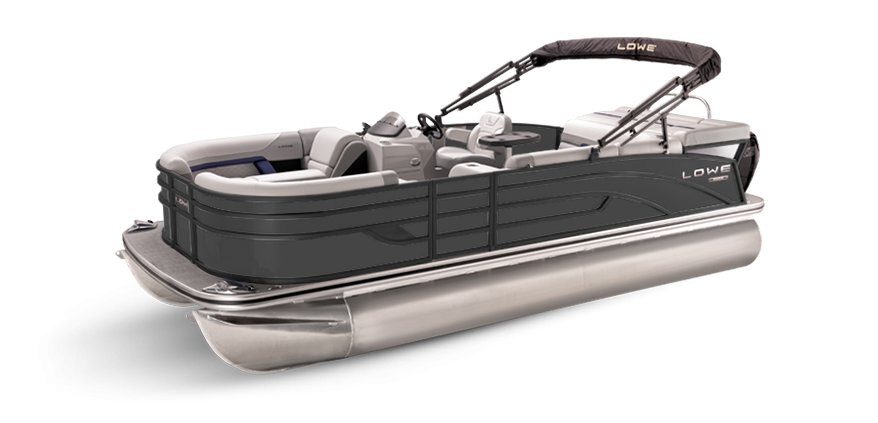 2025 Lowe Boats SS 230 Charcoal Metallic Exterior - Gray Upholstery with Blue Accents