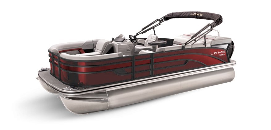 2025 Lowe Boats SS 230 Wineberry Metallic Exterior - Gray Upholstery with Red Accents