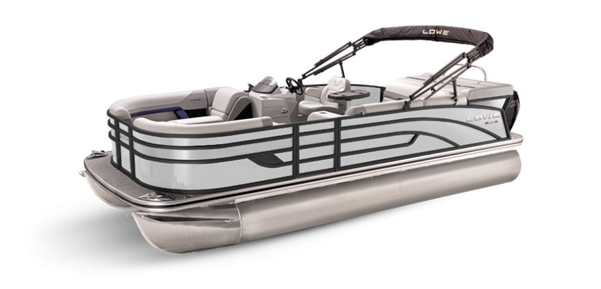 2025 Lowe Boats SS 230 White Metallic Exterior - Gray Upholstery with Blue Accents