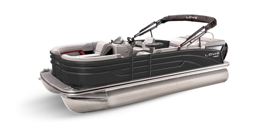 2025 Lowe Boats SS 210 Black Metallic Exterior - Gray Upholstery with Red Accents