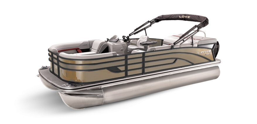 2025 Lowe Boats SS 210 Caribou Metallic Exterior - Gray Upholstery with Red Accents