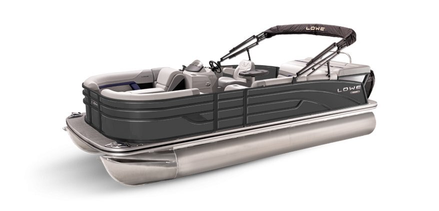 2025 Lowe Boats SS 210 Charcoal Metallic Exterior - Gray Upholstery with Blue Accents