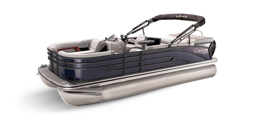 2025 Lowe Boats SS 210 Indigo Metallic Exterior - Gray Upholstery with Red Accents