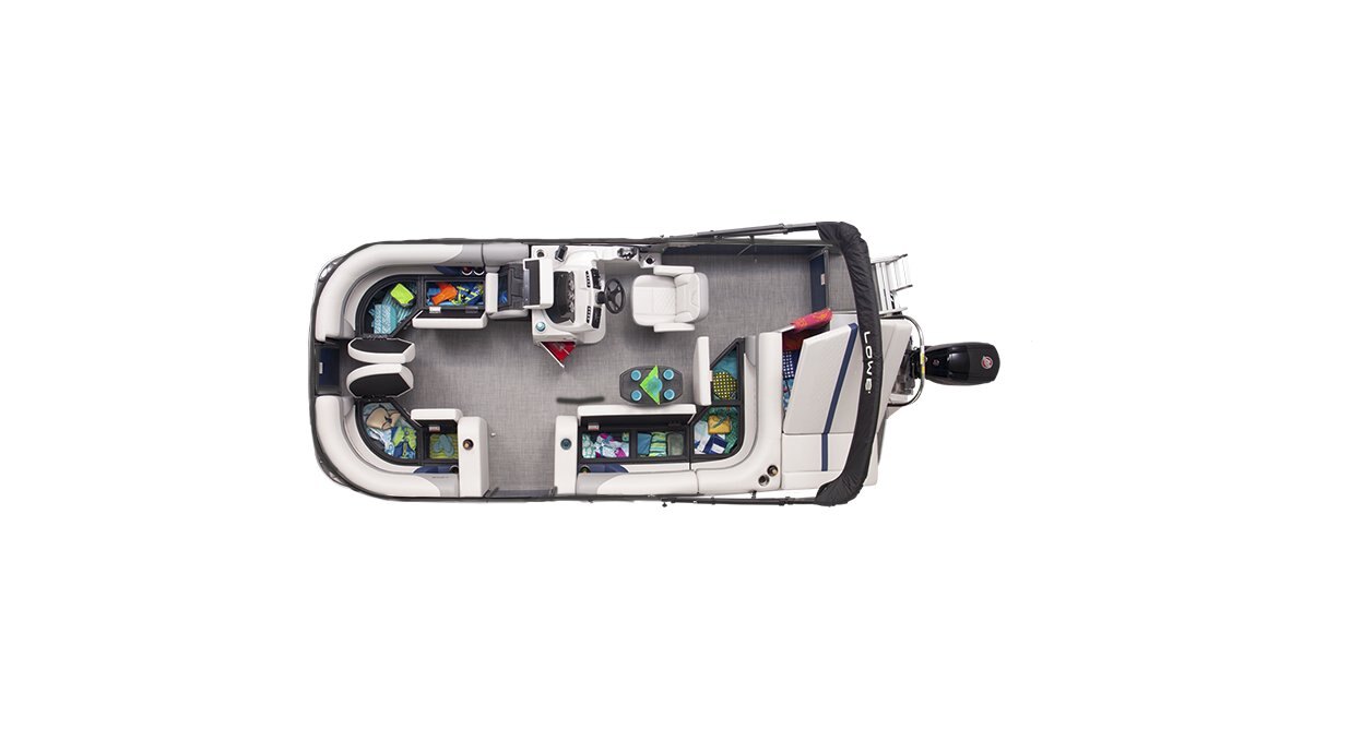 2025 Lowe Boats SS 210 White Metallic Exterior Gray Upholstery with Mono Chrome Accents