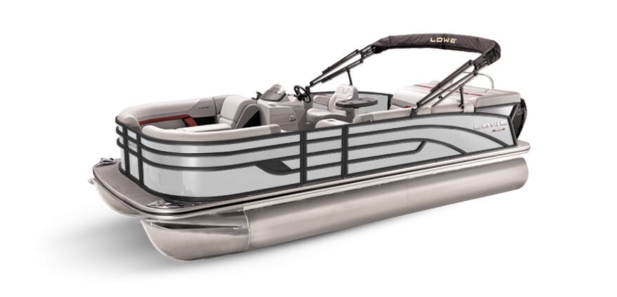 2025 Lowe Boats SS 210 White Metallic Exterior - Gray Upholstery with Red Accents