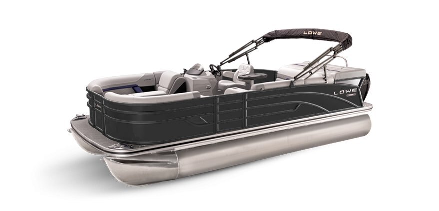 2025 Lowe Boats SS 190 Black Metallic Exterior - Gray Upholstery with Blue Accents