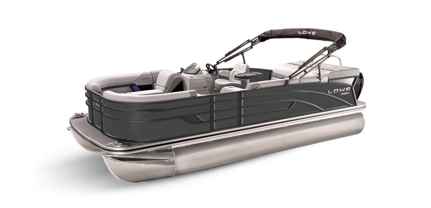 2025 Lowe Boats SS 190 Charcoal Metallic Exterior - Gray Upholstery with Blue Accents