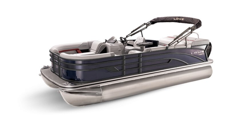 2025 Lowe Boats SS 190 Indigo Metallic Exterior - Gray Upholstery with Red Accents