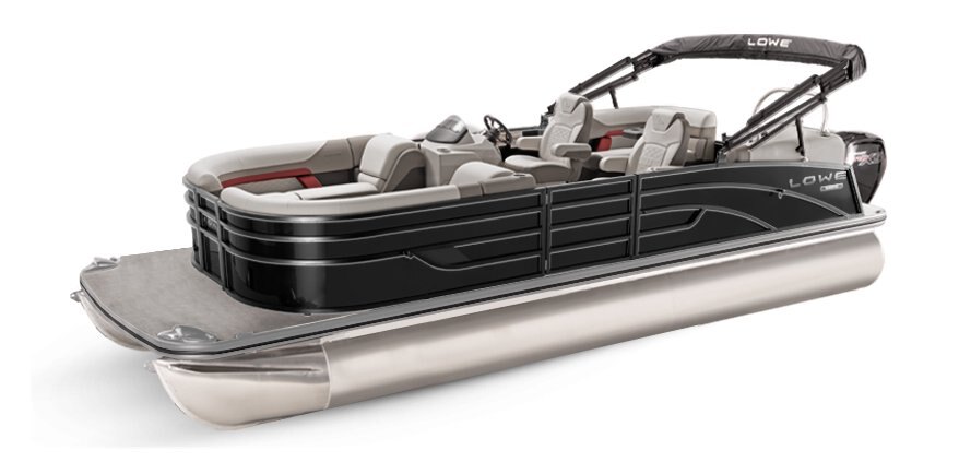 2025 Lowe Boats SS 270 EW Black Metallic Exterior - Gray Upholstery with Red Accents