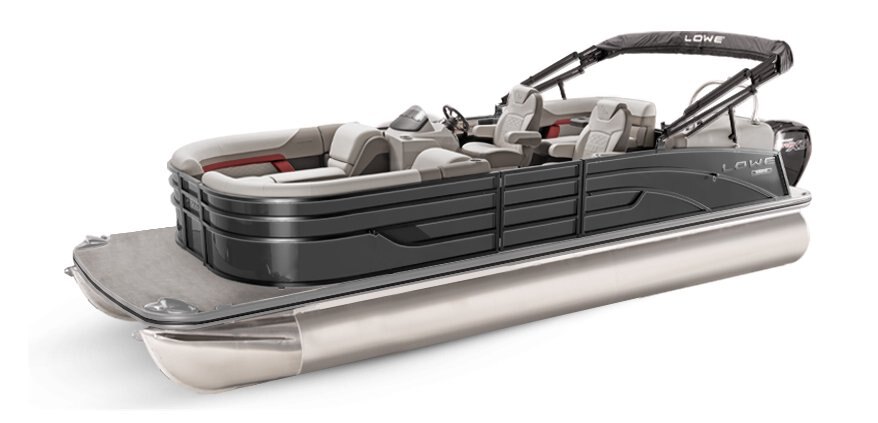 2025 Lowe Boats SS 270 EW Charcoal Metallic Exterior - Gray Upholstery with Red Accents