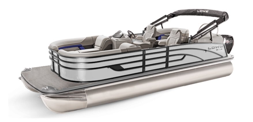 2025 Lowe Boats SS 270 EW White Metallic Exterior - Gray Upholstery with Blue Accents