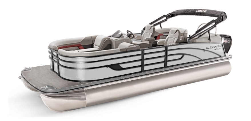 2025 Lowe Boats SS 270 EW White Metallic Exterior - Gray Upholstery with Red Accents