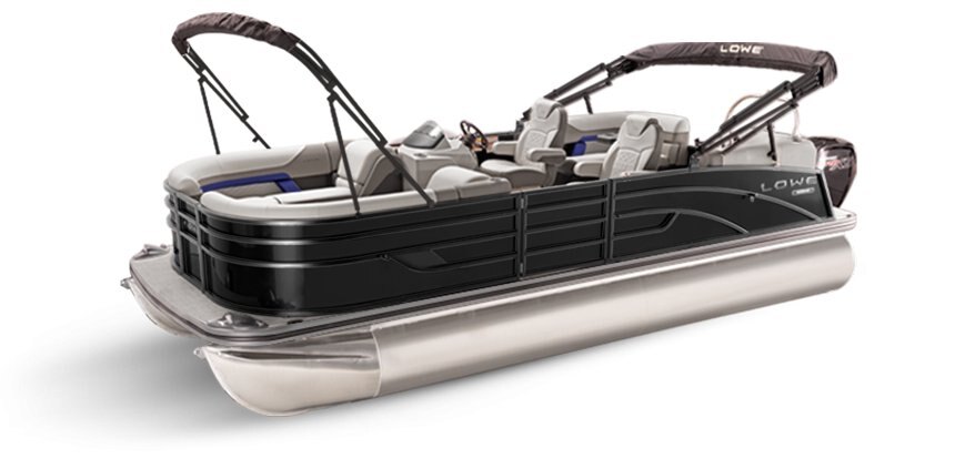 2025 Lowe Boats SS 250 WT Black Metallic Exterior - Gray Upholstery with Blue Accents