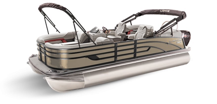 2025 Lowe Boats SS 250 WT Caribou Metallic Exterior - Gray Upholstery with Red Accents