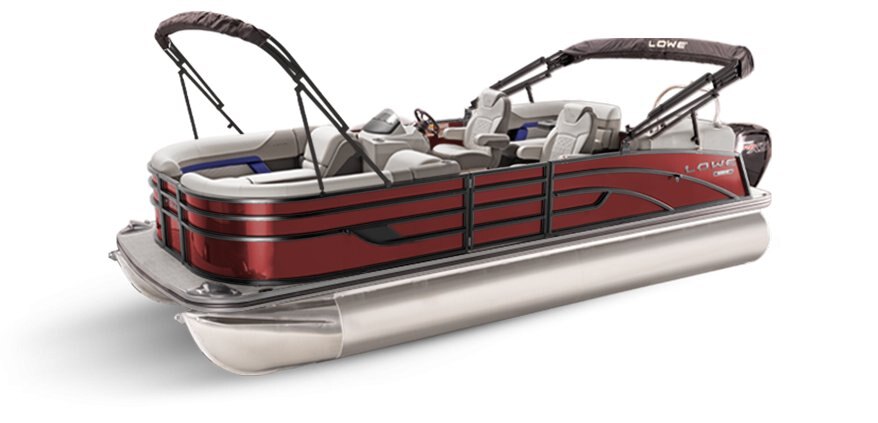 2025 Lowe Boats SS 250 WT Wineberry Metallic Exterior - Gray Upholstery with Blue Accents