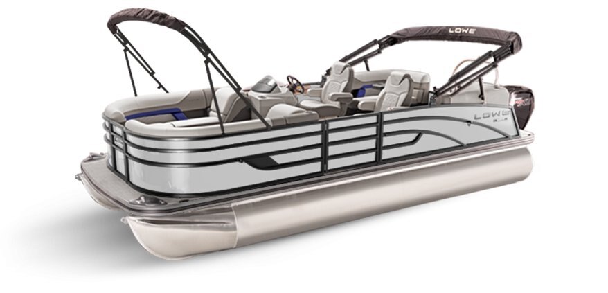 2025 Lowe Boats SS 250 WT White Metallic Exterior - Gray Upholstery with Blue Accents