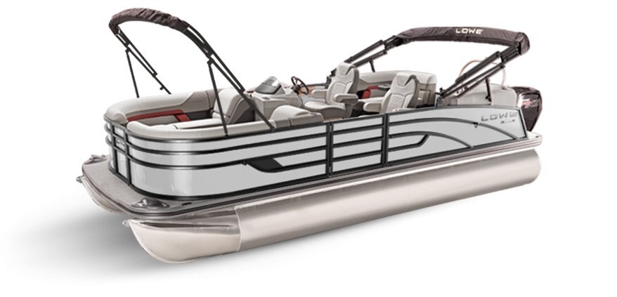 2025 Lowe Boats SS 250 WT White Metallic Exterior - Gray Upholstery with Red Accents