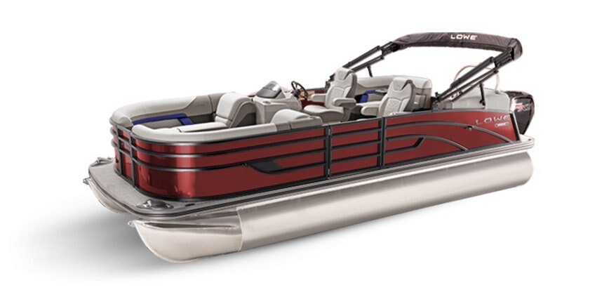 2025 Lowe Boats SS 230 WT Wineberry Metallic Exterior - Gray Upholstery with Blue Accents