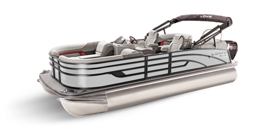 2025 Lowe Boats SS 230 WT White Metallic Exterior - Gray Upholstery with Red Accents