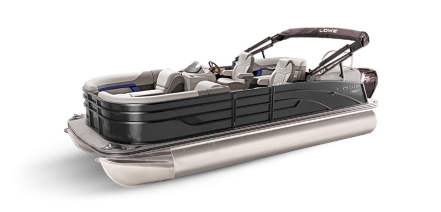 2025 Lowe Boats SS 210 WT Charcoal Metallic Exterior - Gray Upholstery with Blue Accents