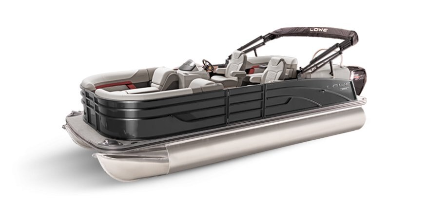 2025 Lowe Boats SS 210 WT Charcoal Metallic Exterior - Gray Upholstery with Red Accents