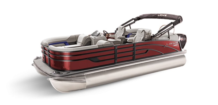 2025 Lowe Boats SS 210 WT Wineberry Metallic Exterior - Gray Upholstery with Blue Accents