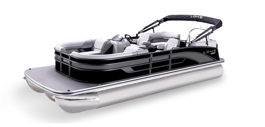 2025 Lowe Boats SS230 Walk Thru Special Black Metallic Fence w/ Black Rails w/Charoal Metallic Custom Graphic