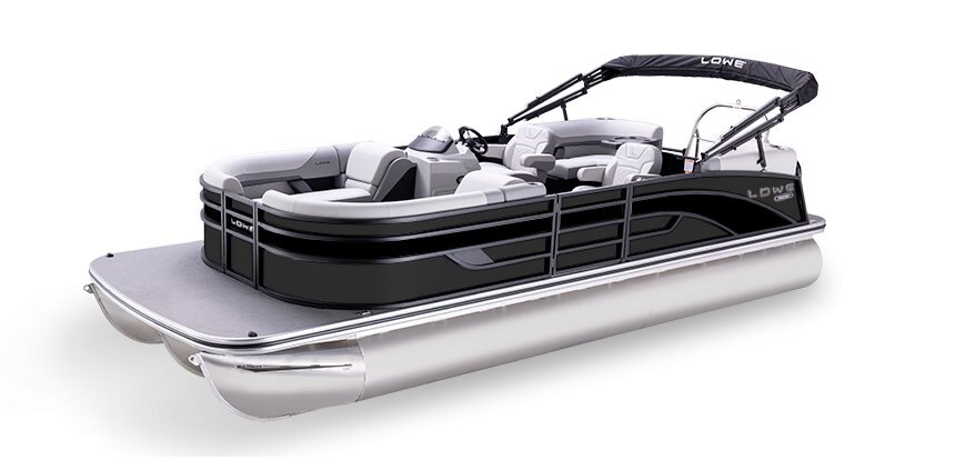 2025 Lowe Boats SS230 Walk Thru Charcoal Metallic Fence w/ Black Rails w/Black Metallic Custom Graphic