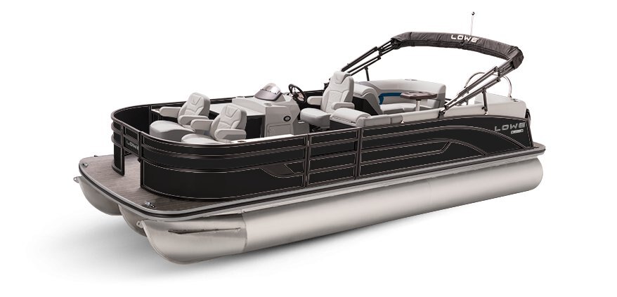 2025 Lowe Boats SF232 WT Black Metallic Exterior - Gray Upholstery with Blue Accents