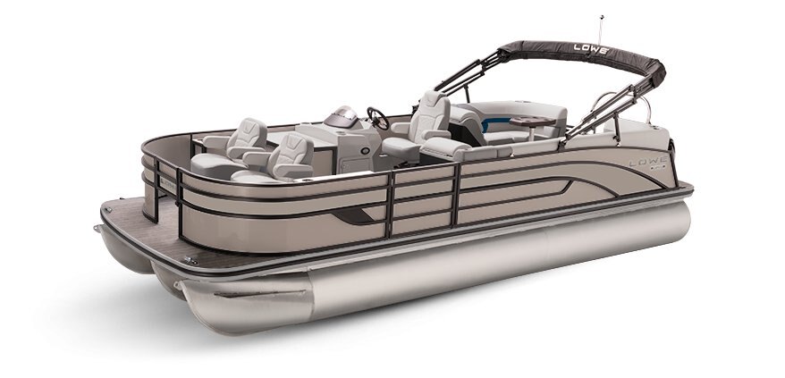 2025 Lowe Boats SF232 WT Caribou Metallic Exterior - Gray Upholstery with Blue Accents