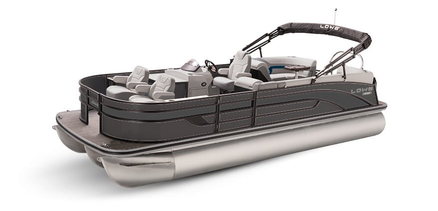 2025 Lowe Boats SF232 WT Charcoal Metallic Exterior - Gray Upholstery with Blue Accents