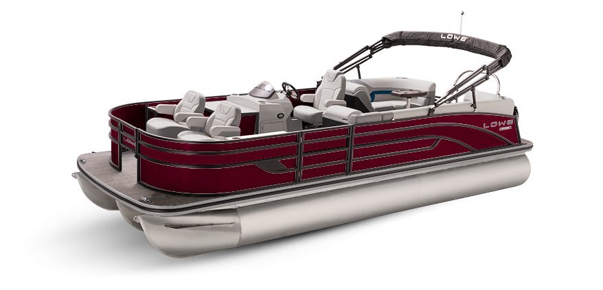 2025 Lowe Boats SF232 WT Wineberry Metallic Exterior - Gray Upholstery with Blue Accents