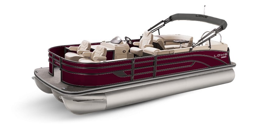 2025 Lowe Boats SF232 WT Wineberry Metallic Exterior - Tan Upholstery with Mono Chrome Accents