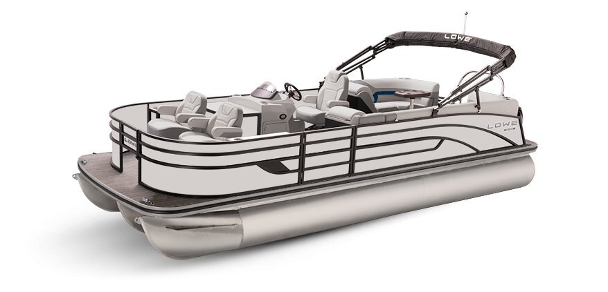 2025 Lowe Boats SF232 WT White Metallic Exterior - Gray Upholstery with Blue Accents