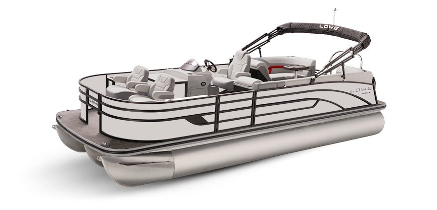 2025 Lowe Boats SF232 WT White Metallic Exterior - Gray Upholstery with Red Accents