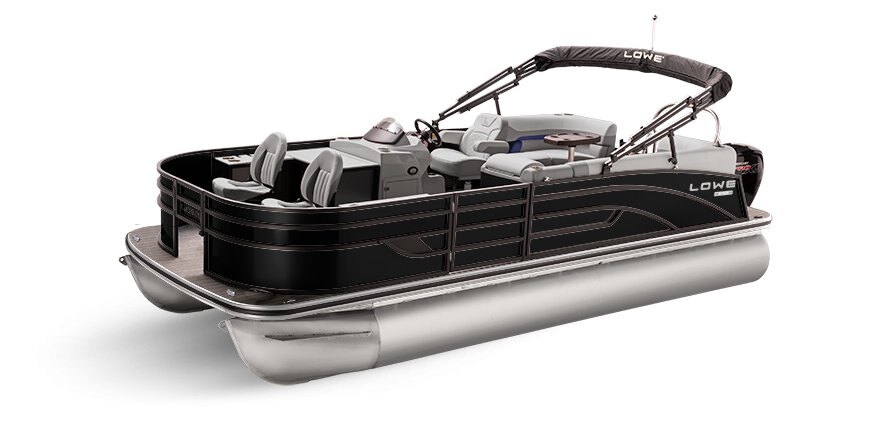 2025 Lowe Boats SF212 WT Black Metallic Exterior - Gray Upholstery with Blue Accents